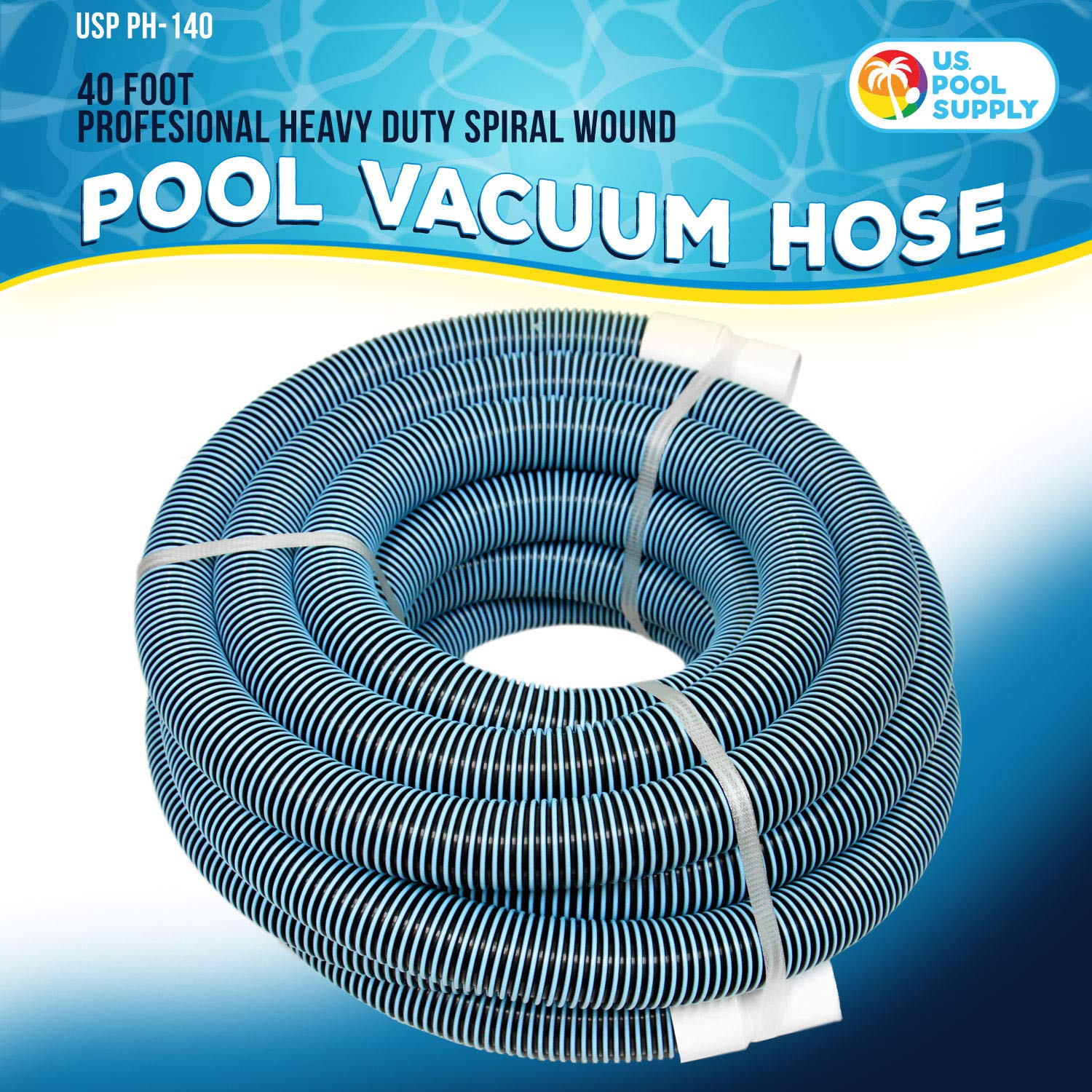 US Pool Supply pool vacuum hose kink-free swivel cuff enables kink-free maneuvering during cleaning.