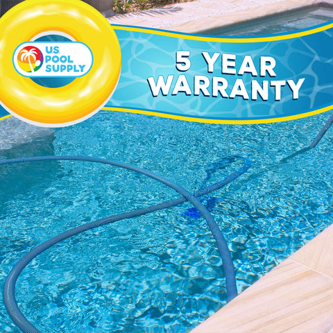 US Pool Supply pool vacuum hose connects to vacuum head, skimmer, and pump inlet easily.