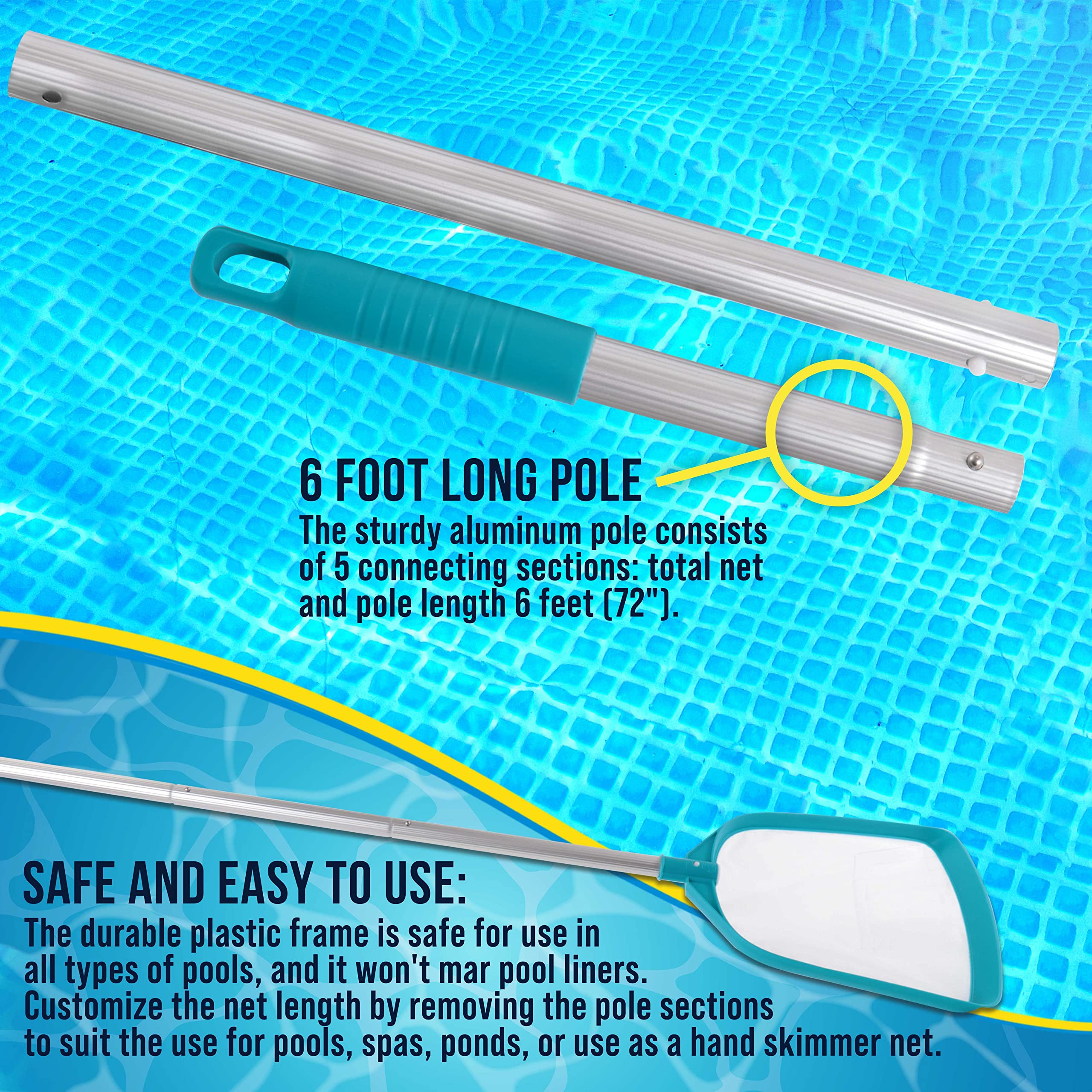 U.S. Pool Supply compatible with inground and above-ground pools for versatile maintenance.