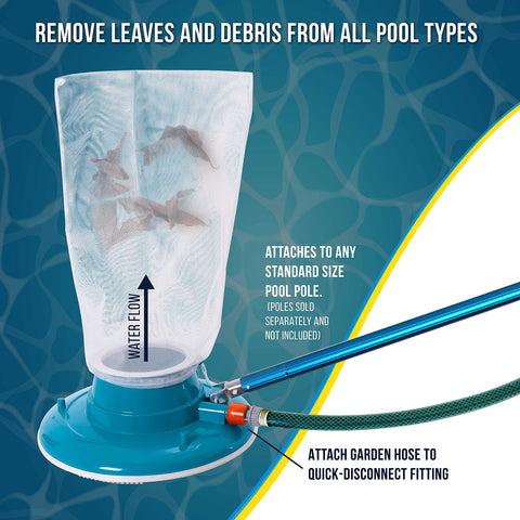 U.S. Pool Supply Leaf Terminator aluminum handle fits standard pool poles