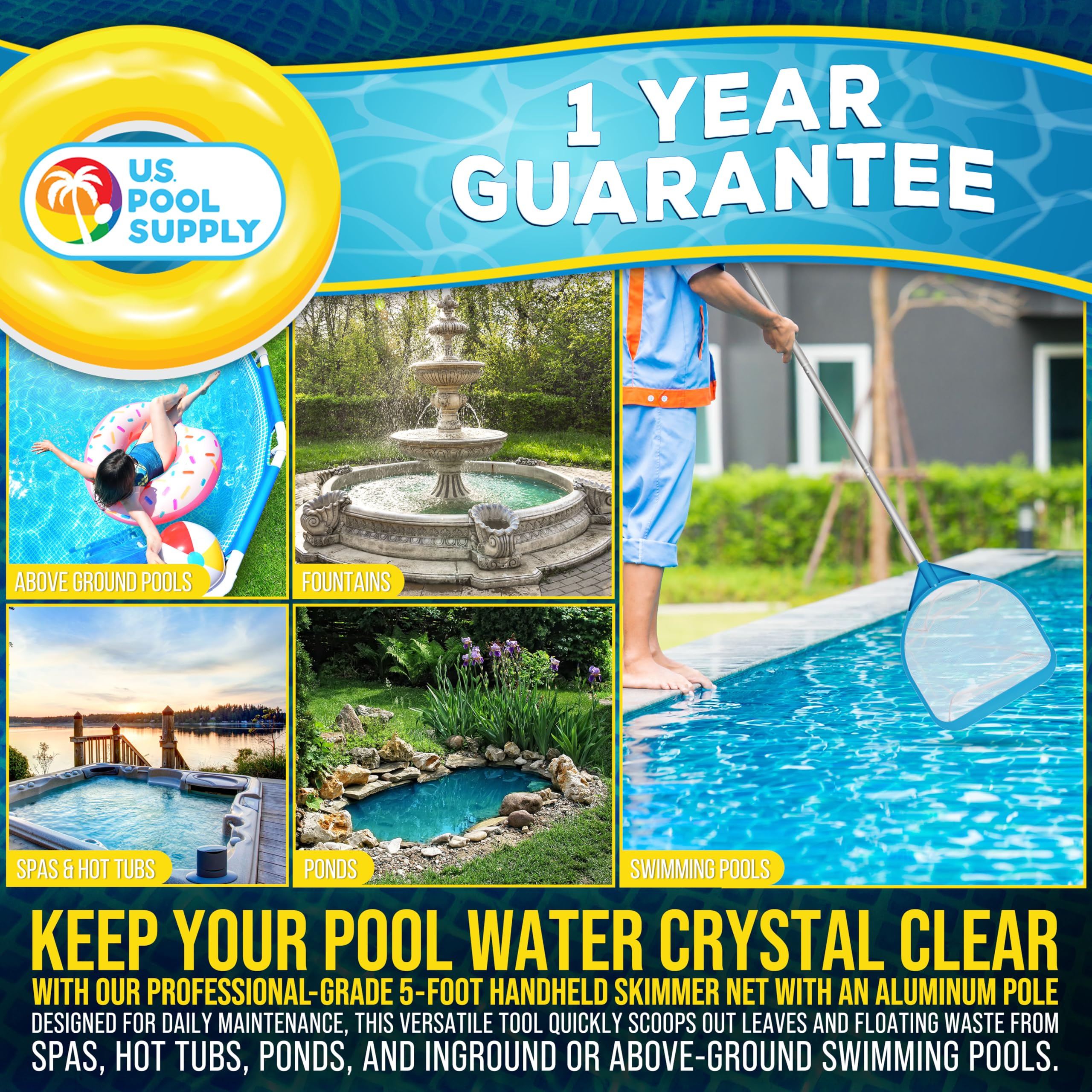 U.S. Pool Supply professional-quality at-home tool for clean pools and spas.