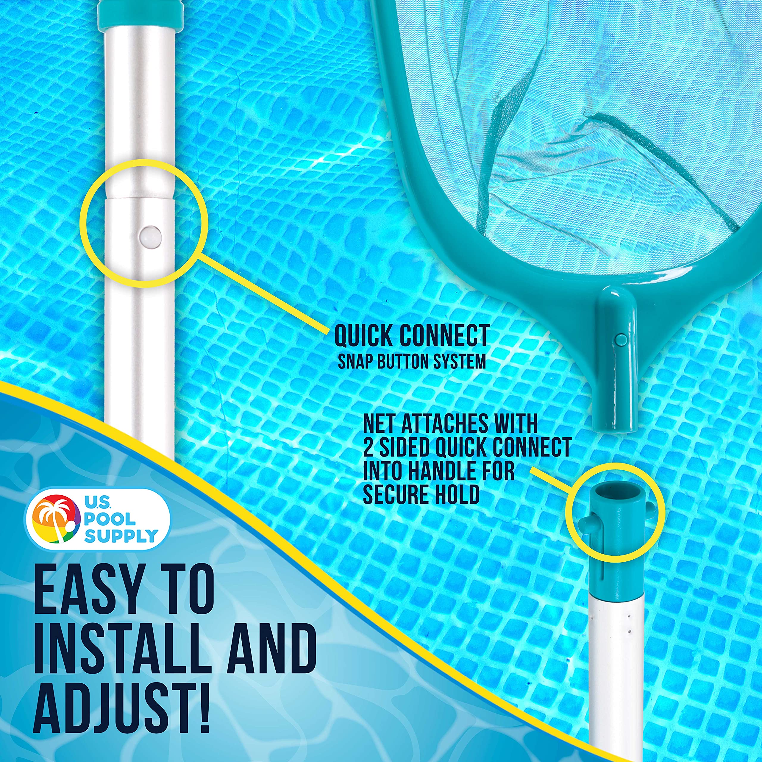 US Pool Supply safe plastic frame protects pool liners during use.