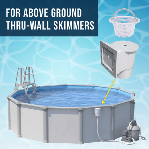 Two-pack of standard small skimmer baskets helps keep leaves from reaching the pump.
