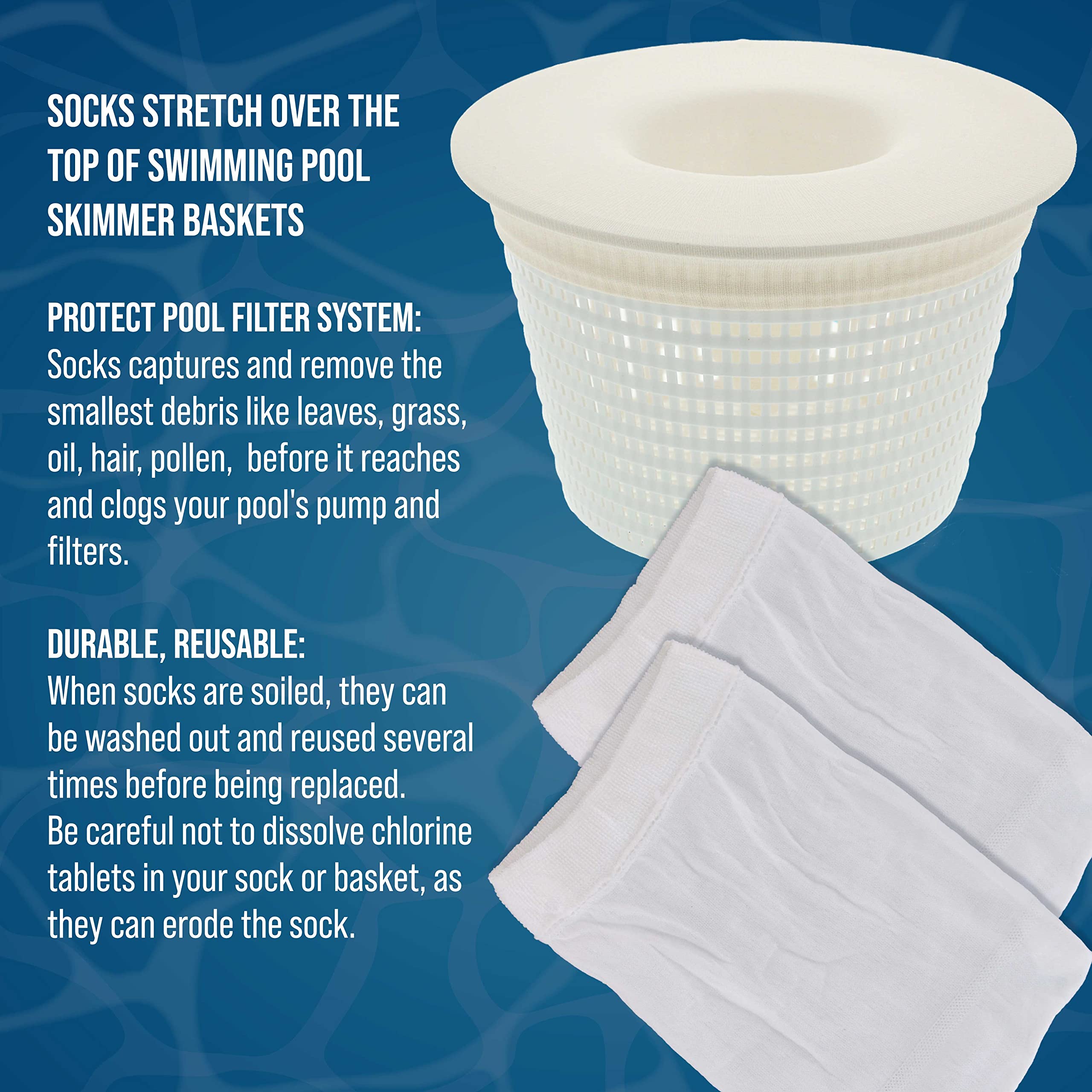 U.S. Pool Supply debris capture sock in action protecting the filter