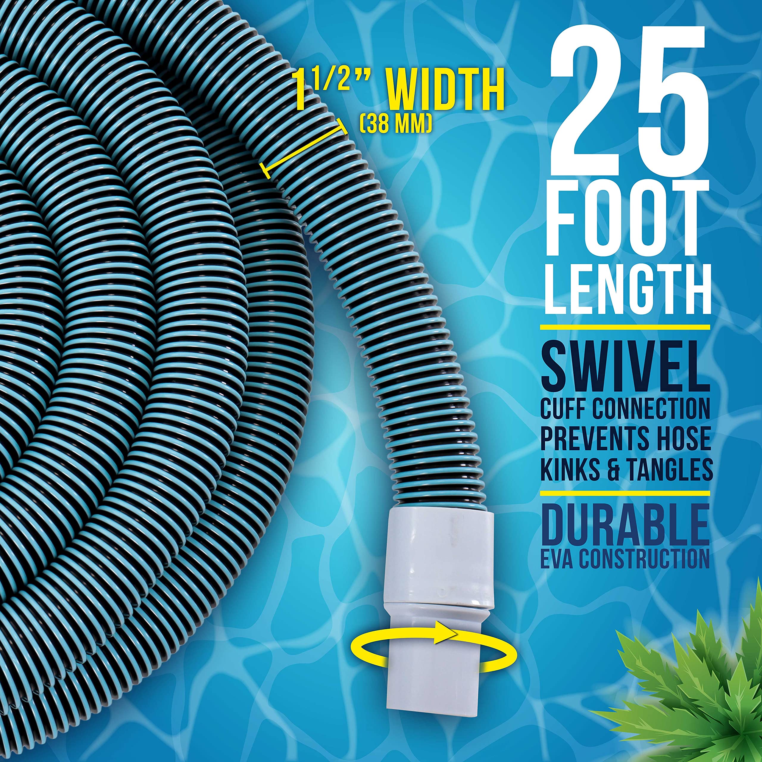 U.S. Pool Supply spiral-wound hose shows durability and flexibility
