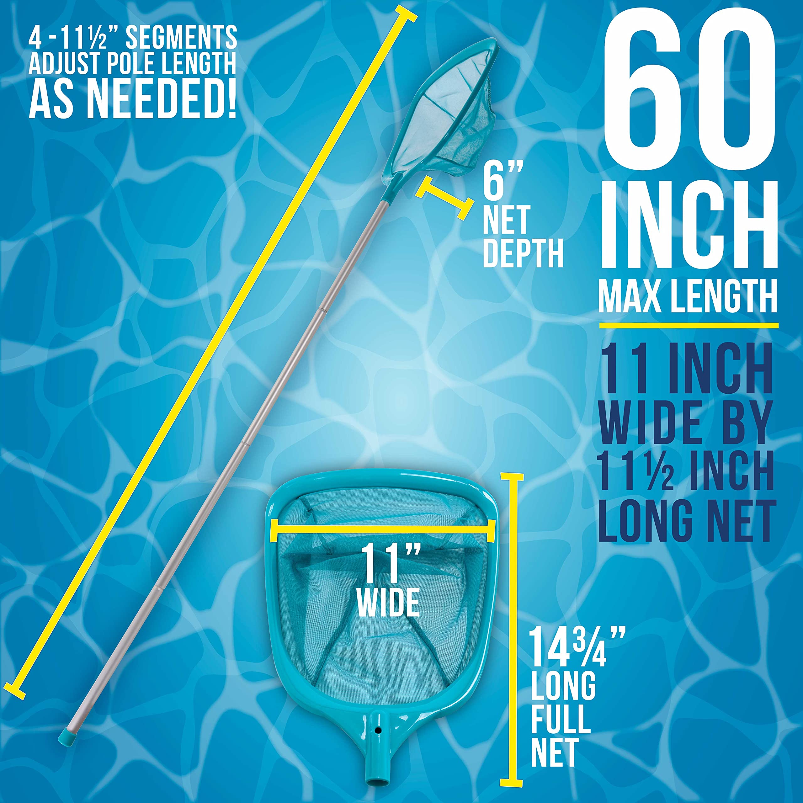 US Pool Supply ultra-fine mesh bag keeps debris contained during cleaning.