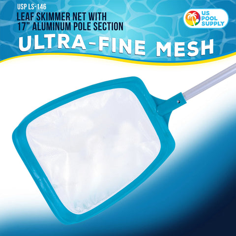 U.S. Pool Supply ultra-fine mesh netting captures tiny debris while protecting surfaces.