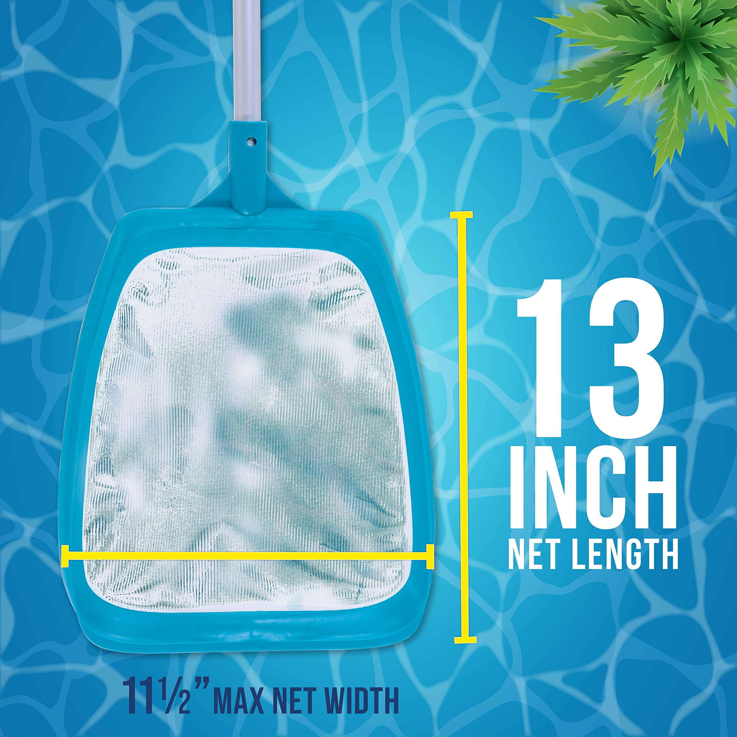 U.S. Pool Supply ultra-fine mesh netting traps the tiniest debris.