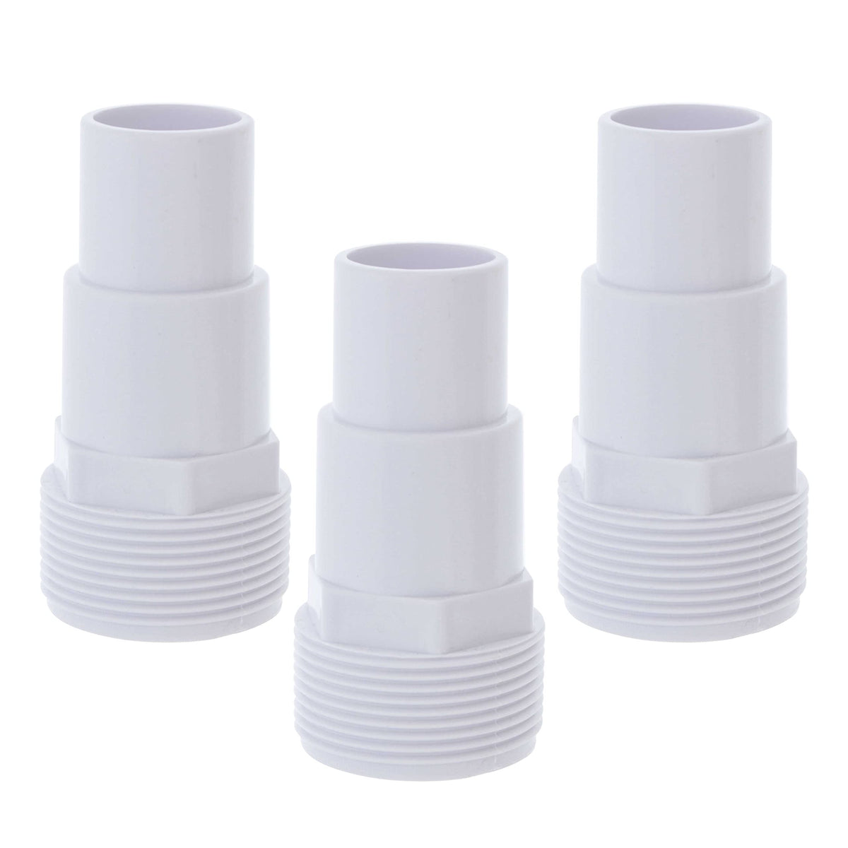 US Pool Supply universal hose adapter 3-pack for secure pool hose connections.
