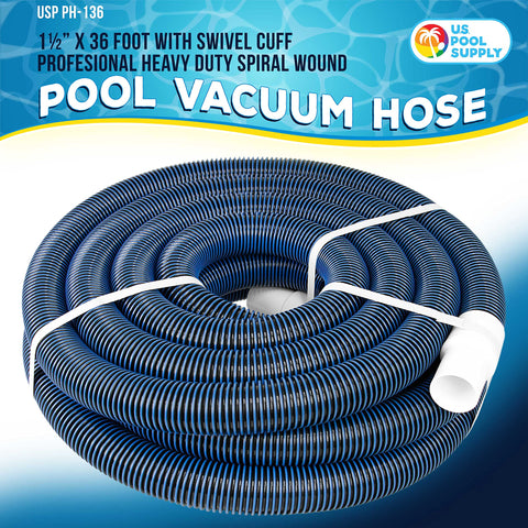 U.S. Pool Supply 1-1/2in hose connection point for quick setup with vacuum heads.