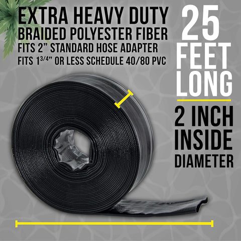 US Pool Supply weather and chemical resistant hose maintains flexibility in all seasons.