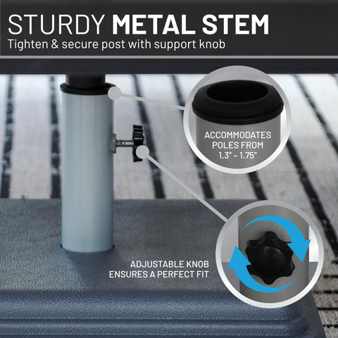 US Weight UV-resistant polymer base resists sun and weather for long-lasting use