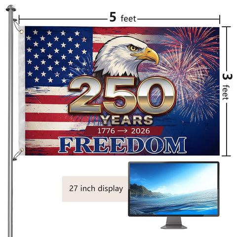 USA 250th anniversary flag 3-ply construction with blackout layer
