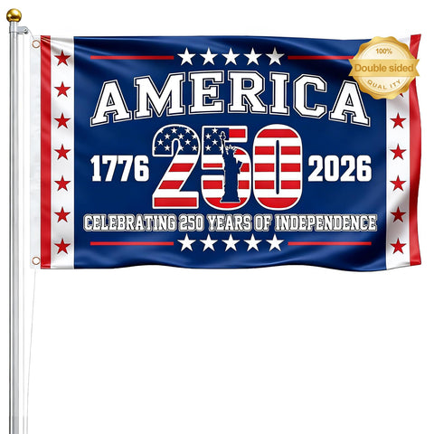 USA 250th anniversary flag with double-sided design for outdoor display