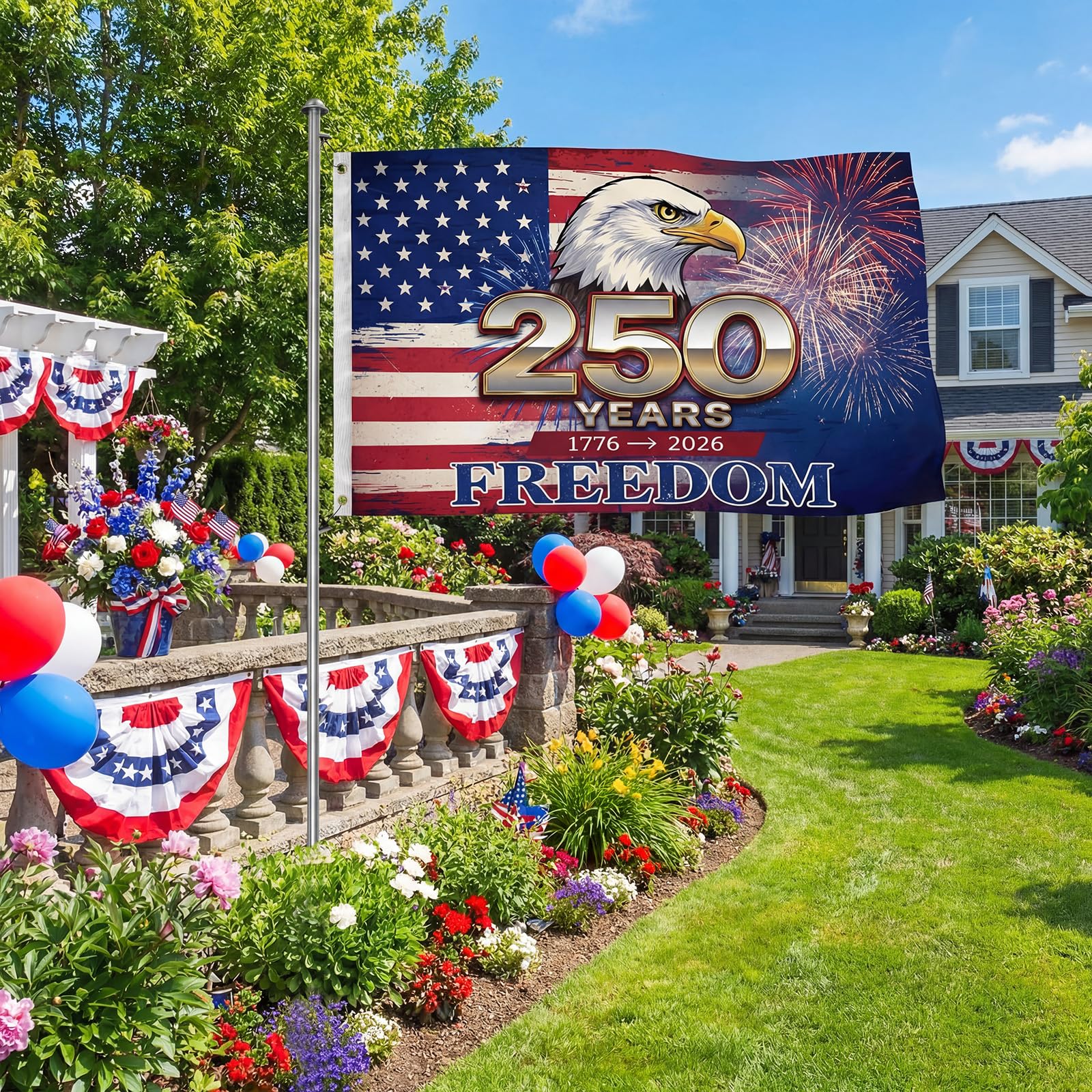 USA 250th anniversary flag 3x5 ft size perfect for yards