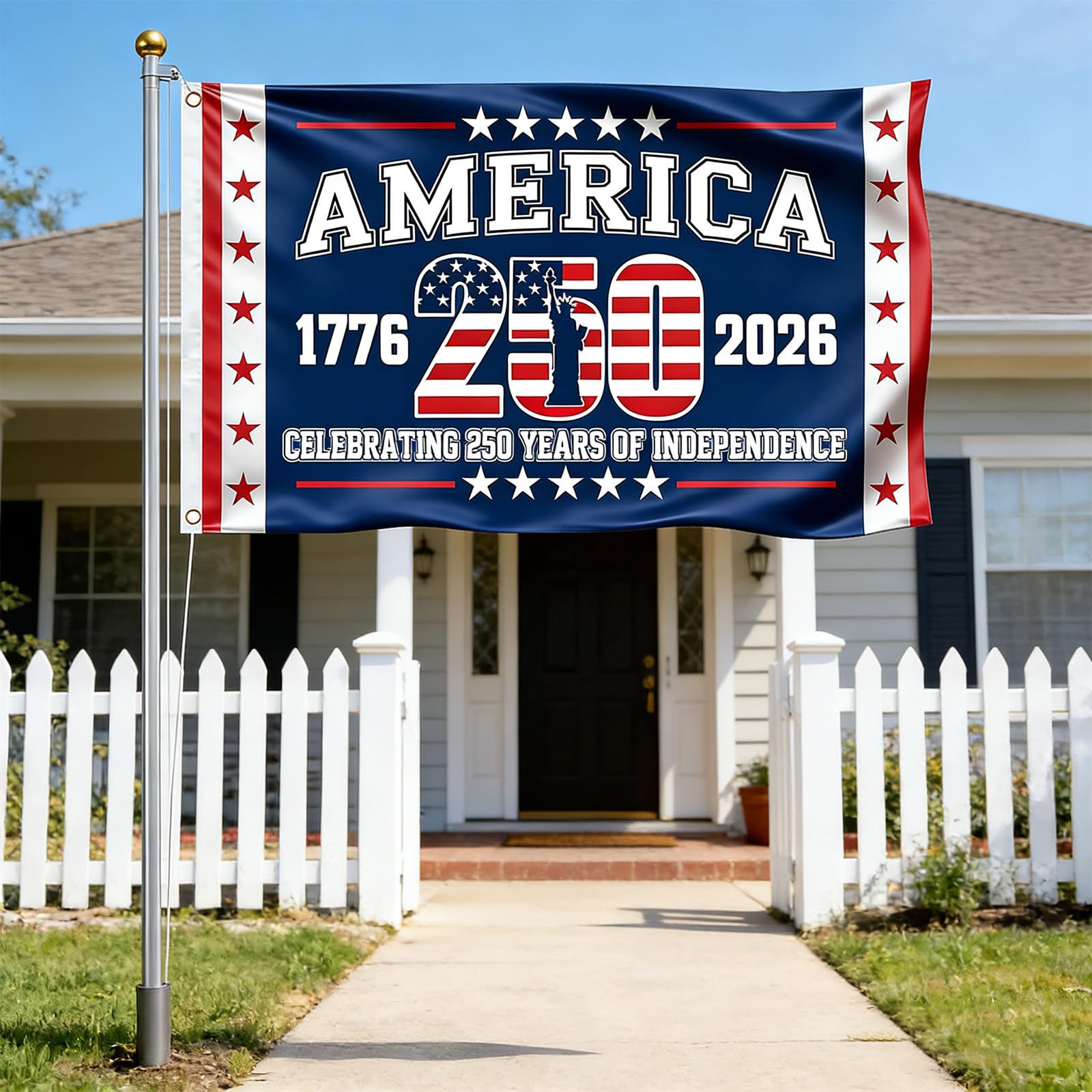 USA 250th anniversary flag suitable for garden porch display