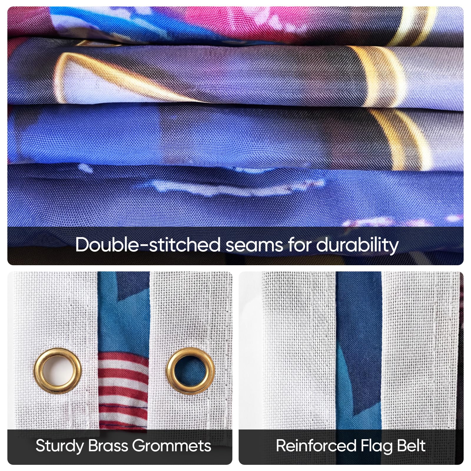 USA 250th anniversary flag reinforced edges for longevity