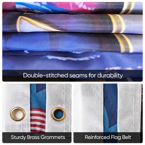 USA 250th anniversary flag reinforced edges for longevity