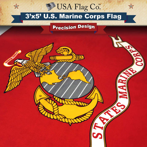 USA Flag Co. flag has canvas headings and brass grommets for secure mounting.