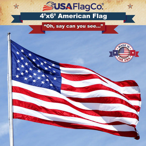 USA Flag Co. 4x6 flag with FMAA certification and American craft