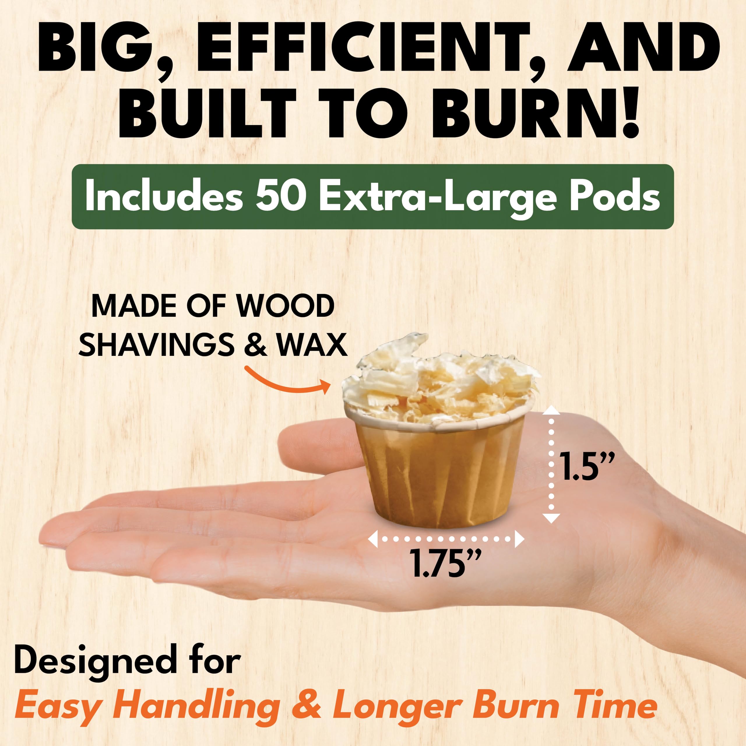 USA-made Superior Trading Co. fire starter pods.