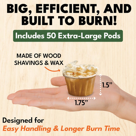 USA-made Superior Trading Co. fire starter pods.