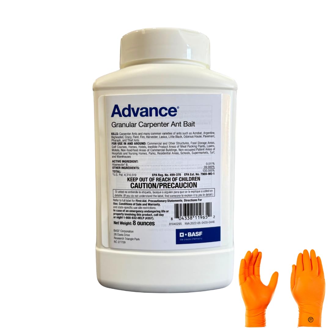 USA Supply Advance Carpenter Ant Bait 8oz bottle targets nests indoors and outdoors.