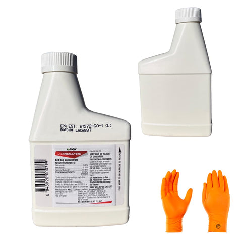 Crossfire Liquid bottle pouring for targeted mattress treatment