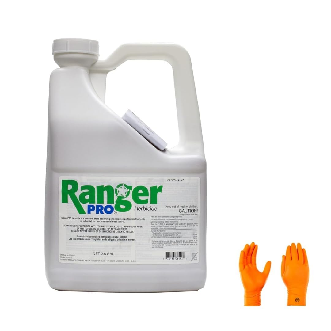 USA Supply Ranger Pro 2.5 Gallon bottle shown for broad weed control in landscapes.