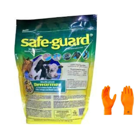 USA Supply Safe-Guard 1.1 mult dewormer box with clear dosing reference.