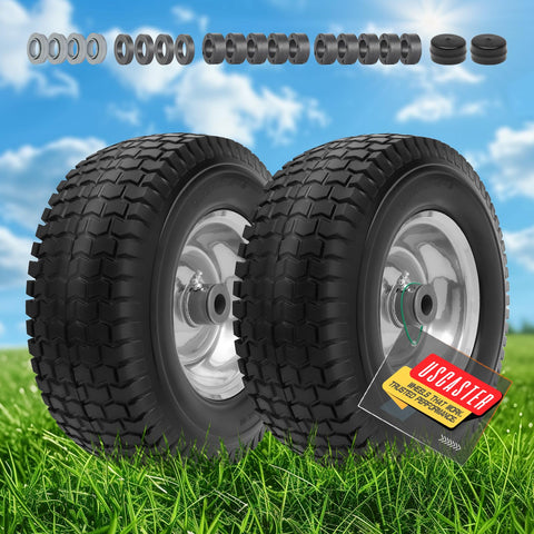 USCaster reinforced rim and solid tire combo supports steady rides