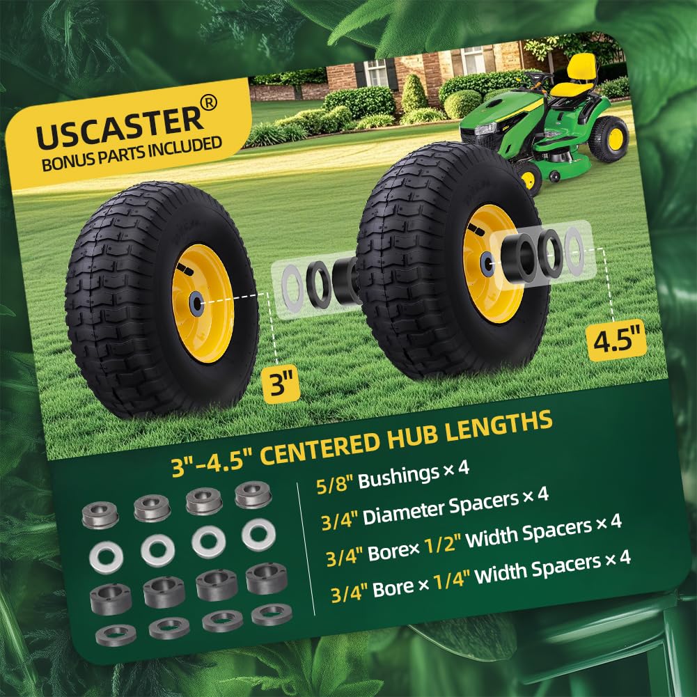 USCASTER three-inch centered hub for precise alignment.