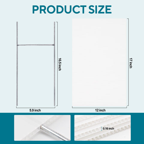 USCNC metal H-stakes included for quick installation