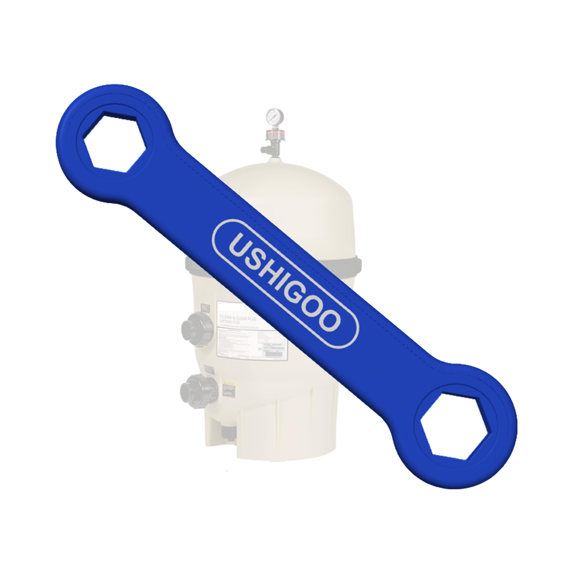 USHIGOO 2in1 drain plug and shell nut wrench for Pentair filters, ease of maintenance