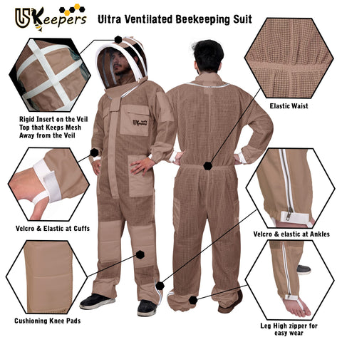 USKEEPERS cushioned knee pads provide comfortable support during hive work