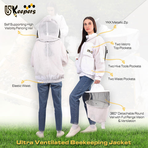 USKEEPERS jacket pocket detail showing six sturdy compartments for tools