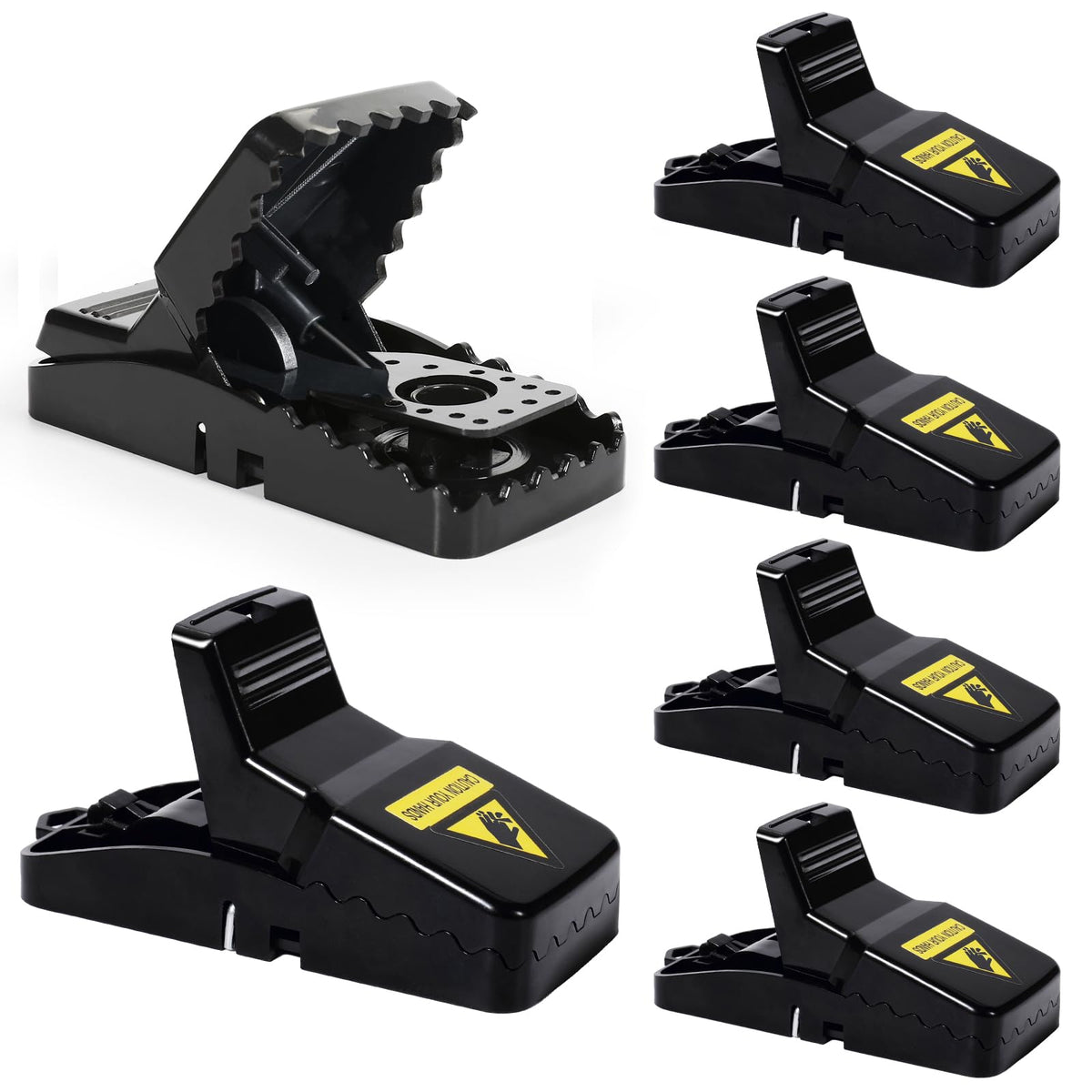 USKICH 6-pack mouse traps indoor image shows compact design for easy home placement.