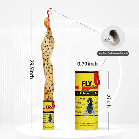 USKICH fly traps ribbon hanging demonstrates quick activation and placement