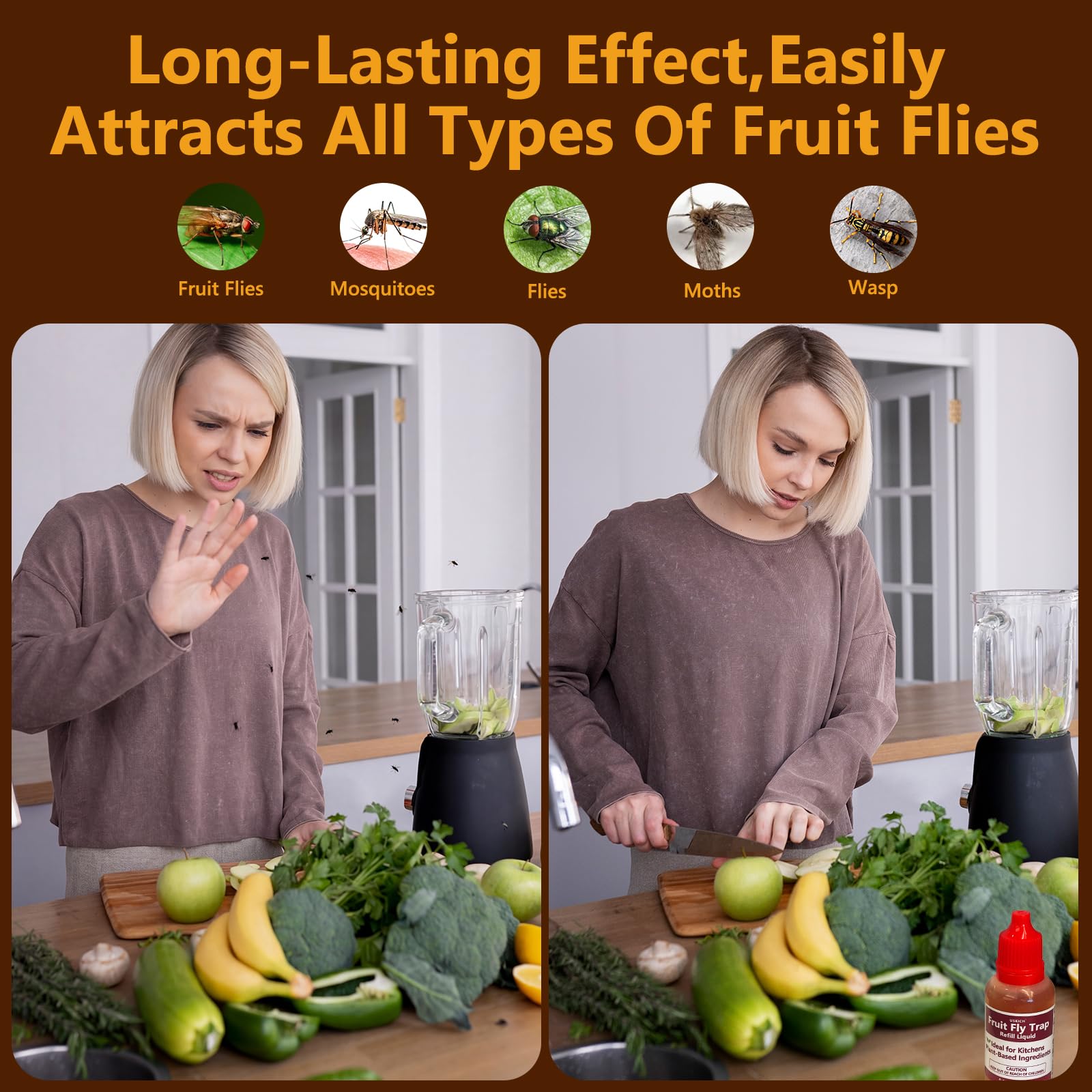 USKICH kitchen-friendly refill liquid designed for indoor use near food areas