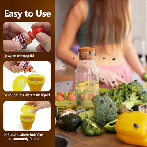 USKICH gnat trap refill bottle for quick, long-lasting control.