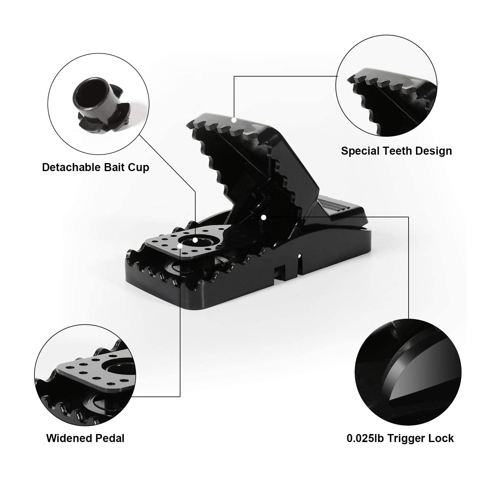 USKICH high-sensitivity double-spring trap for quick triggering and reliable catches.