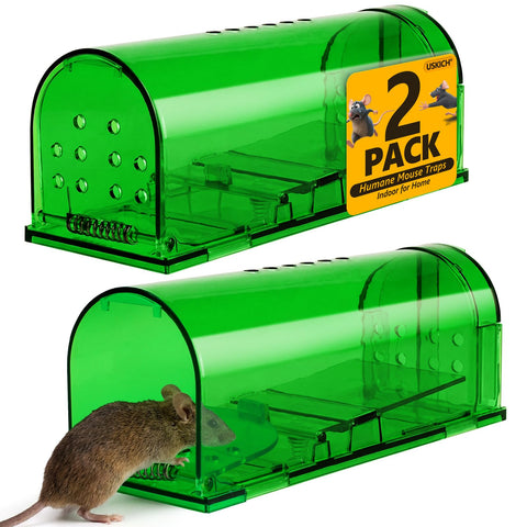 USKICH humane mouse trap front view showing safe catch-and-release design for homes