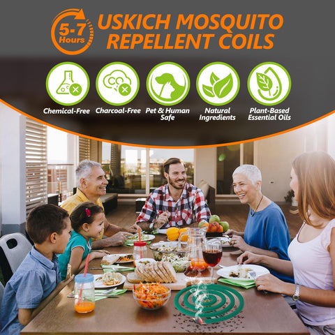 USKICH mosquito coils value pack highlights 20 coils and 2 stands.