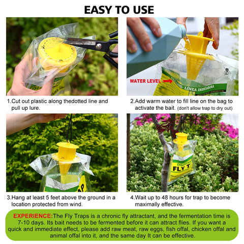 USKICH rainproof outdoor fly catcher hangs in sun or rain