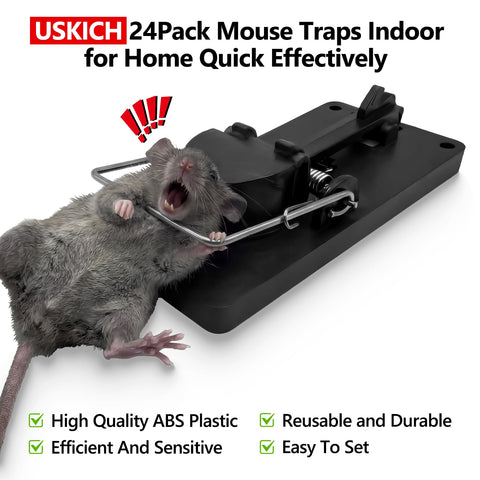 USKICH reusable traps feature ABS plastic and stainless steel for durability