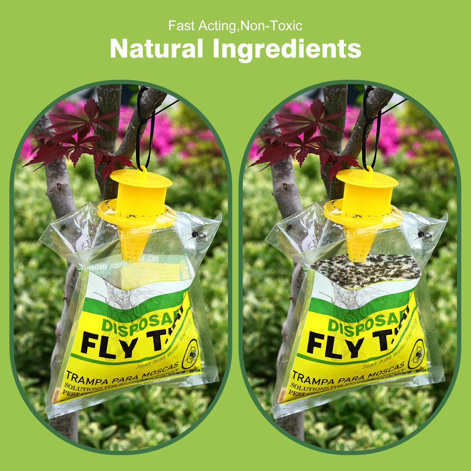 USKICH simple setup fly trap for easy outdoor use