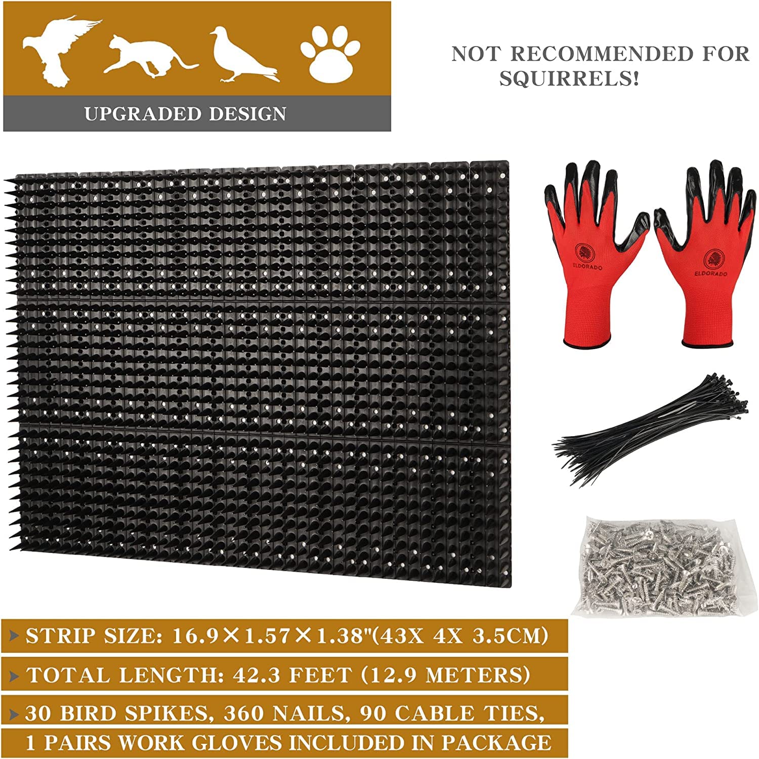 USKICH Weather-resistant acrylic spikes endure rain and sun
