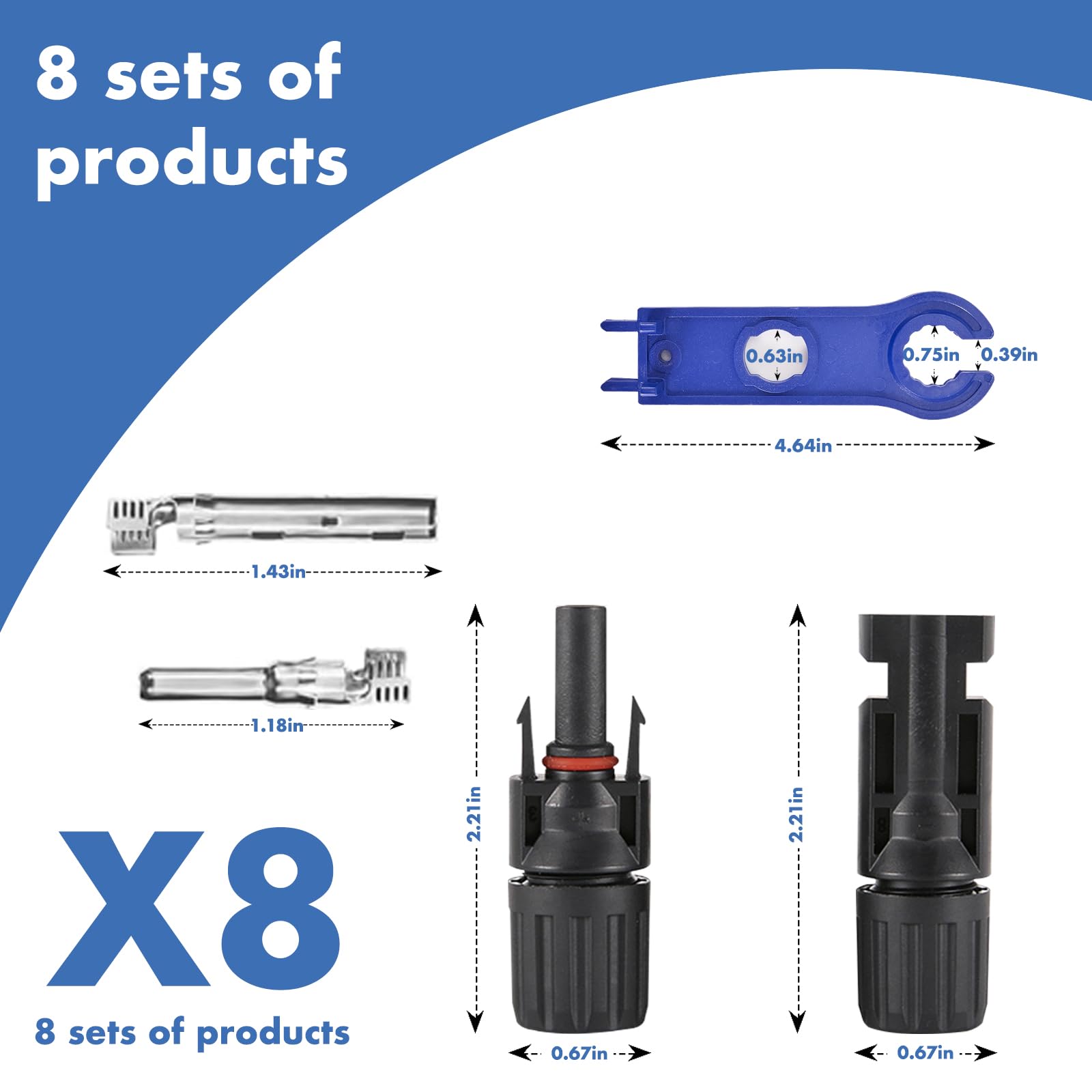 Usngsny IP67 weatherproof connectors endure rain and heat for outdoor PV setups.