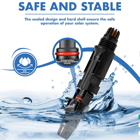 Usngsny compatibility with 10-14 AWG solar cables for flexible system designs.