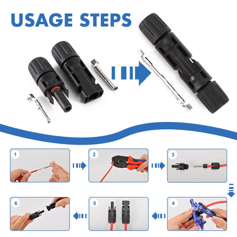 Usngsny connectors with tinned copper pins reduce resistance for efficient energy transfer.